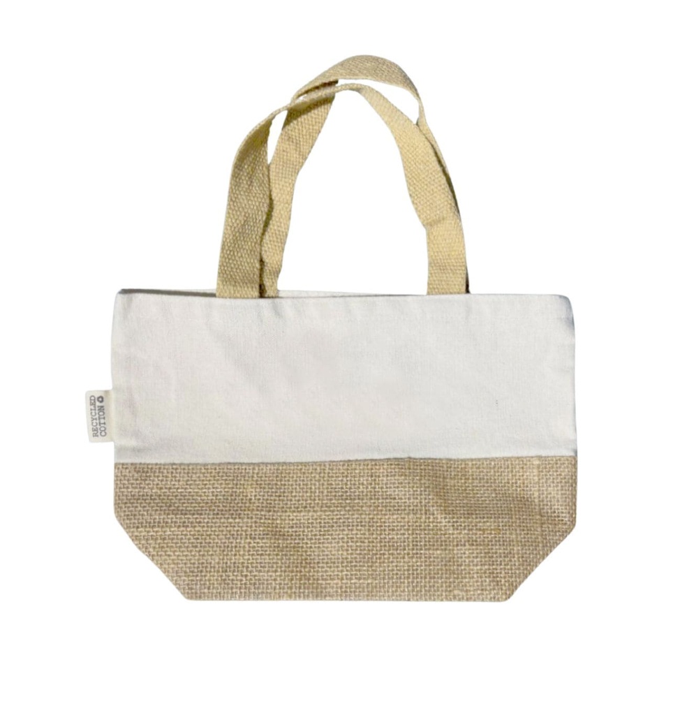 FARUM - GRS-certified Recycled Cotton-Jute Mini Bag - Natural