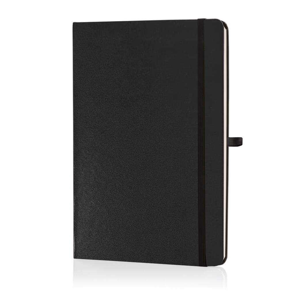 BUKH – SANTHOME A5 Hardcover Ruled Notebook Black Glossy