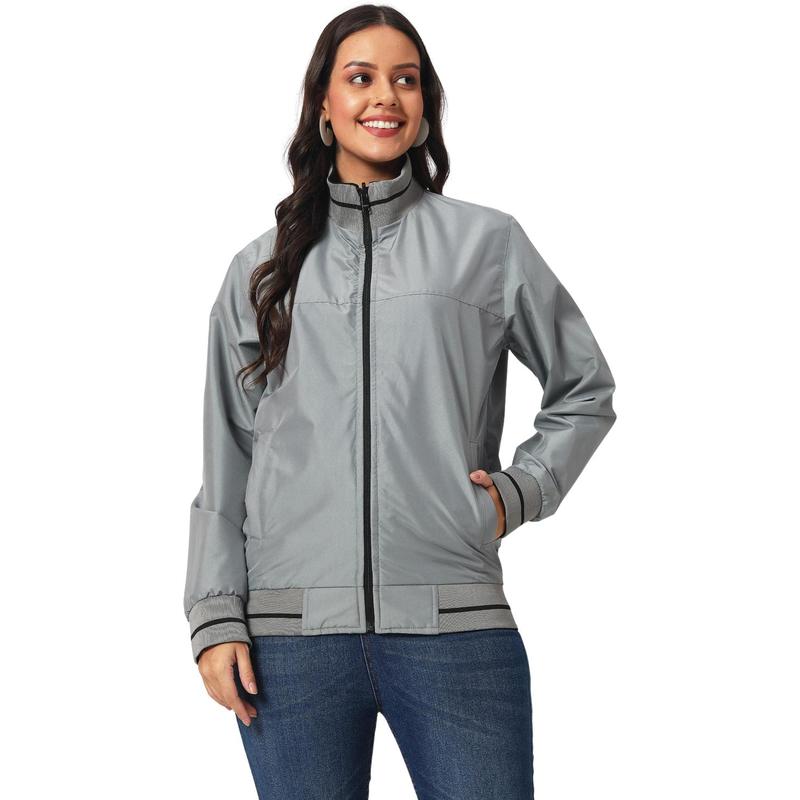 VARSITY – SANTHOME Women’s Lightweight Reversible Bomber Jacket