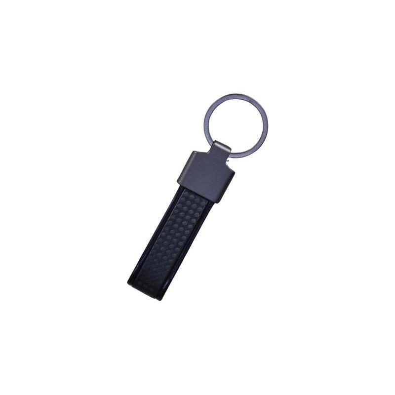 VOULA – Metal Keychain with Carbon Fiber Look – Black