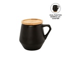 [DWEN 3197] SEVILLA - eco-neutral Ceramic Mug with Bamboo Lid - Black