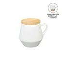 [DWEN 3199] SEVILLA - eco-neutral Ceramic Mug with Bamboo Lid - White