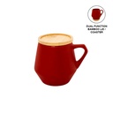 SEVILLA - eco-neutral Ceramic Mug with Bamboo Lid - Red