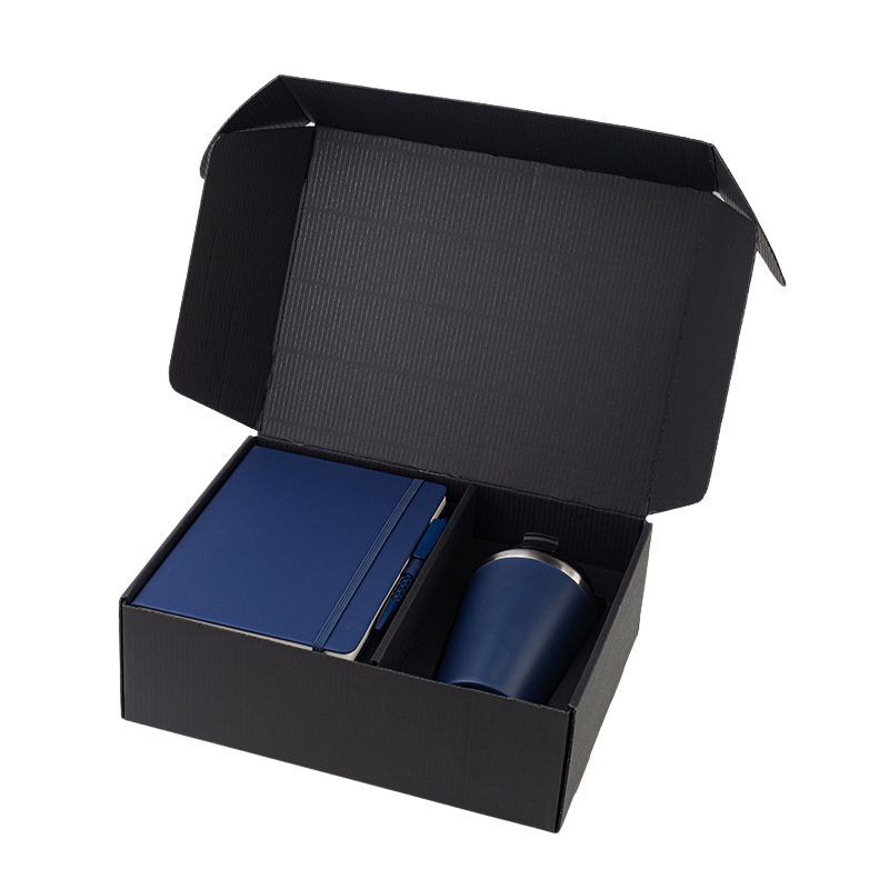 KOKSI – Giftology Set of Double Walled Tumbler, A5 Notebook and Pen – Navy Blue