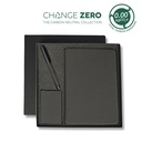 CHANGE ZERO Sustainable Gift Set with Refillable Notebook, Pen & Cardholder - Black