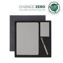 [GSSN 9546] TESSIN - CHANGE ZERO Sustainable Gift Set with Refillable Notebook, Pen & Cardholder - Grey