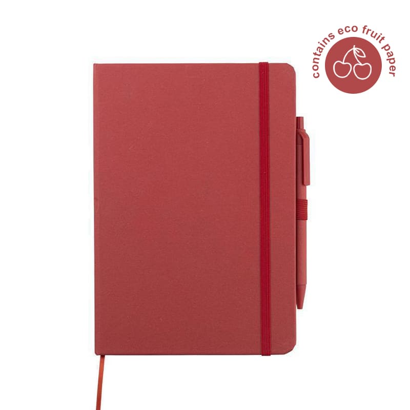 ABULA – eco-neutral® A5 Hard Cover Notebook & Pen Set – Cherry Paper