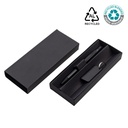 ANGLA - Gift Set of RCS Recycled Aluminium Pen and Keychain - Black