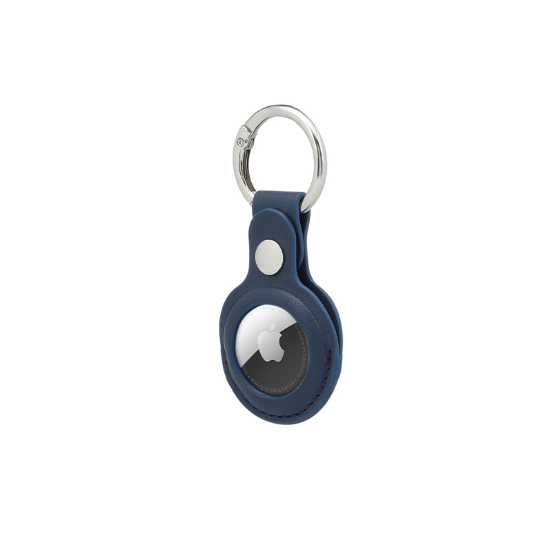 LEEVI – Santhome® PU Keychain with Santhome Tag pocket – Navy Blue