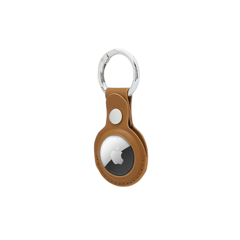 LEEVI – Santhome® PU Keychain with Santhome Tag pocket – Tan