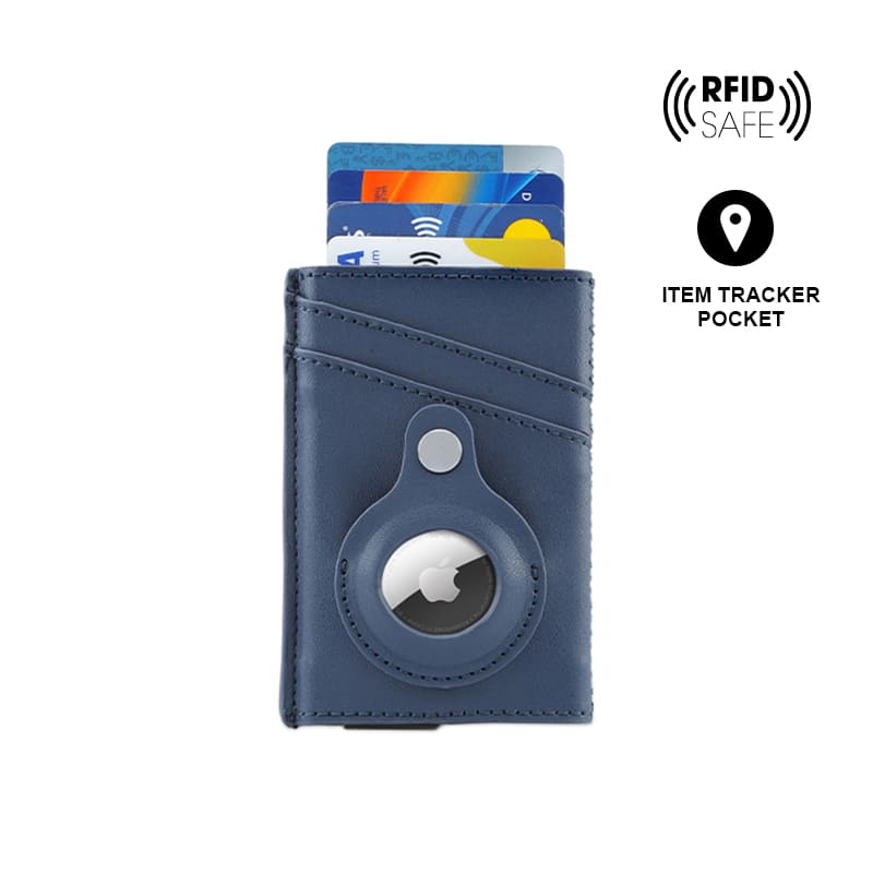 TROMSI – Santhome® PU Card Holder with Santhome Tag pocket – Navy Blue