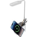 [ITWC 1226] ALMERE - Giftology 3-in-1 Desk Lamp with 15W Wireless Charger & Pen Holder - White	