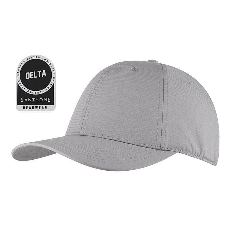 DELTA – Santhome® DryNCool® Performance Stretch-Fitted Cap – Grey