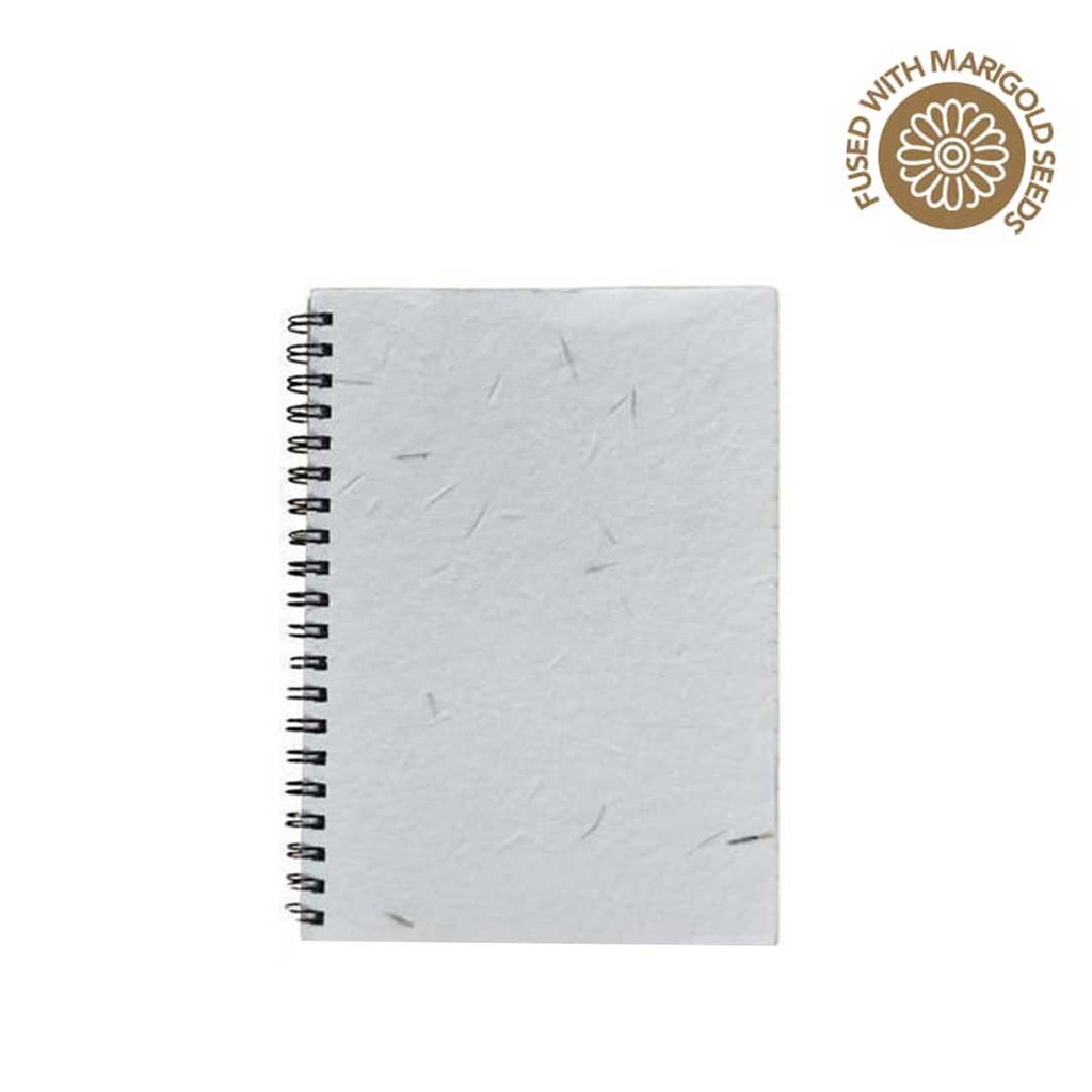 LUGO – eco-neutral® B6 Soft Cover Handmade Seed Paper Spiral Notebook