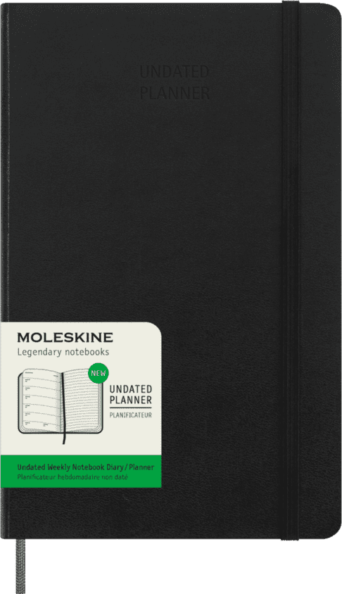 Moleskine Undated 12 Month Weekly Planner – Hard Cover – Large