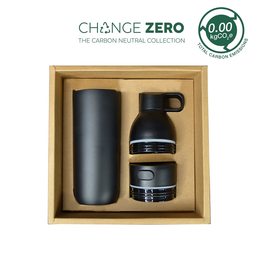 RUVO - CHANGE ZERO 2-in-1 Modular Hydration Gift Set - Black