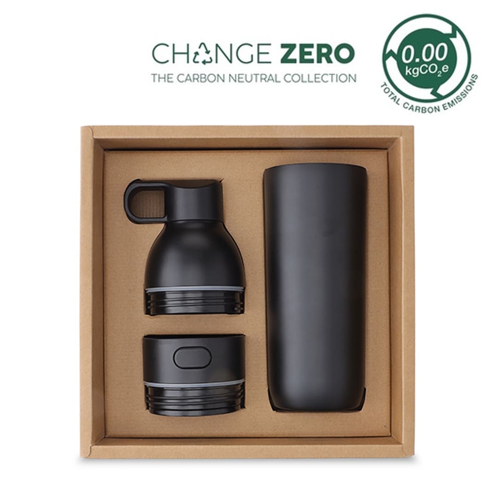 RUVO – CHANGE ZERO 2-in-1 Modular Hydration Gift Set – Black