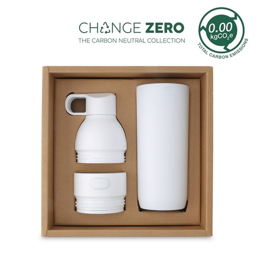 RUVO – CHANGE ZERO 2-in-1 Modular Hydration Gift Set – White