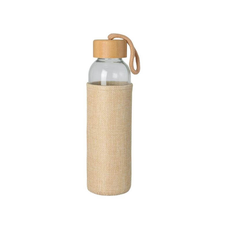 SPELLO – Promotional Glass Bottle with Jute Sleeve – 500ml