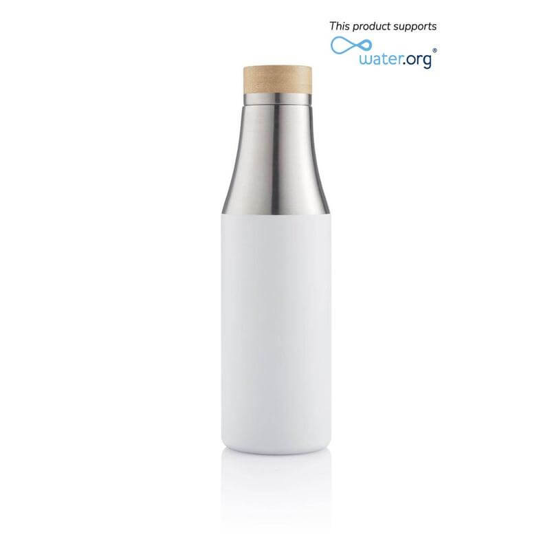 R-BREDA - CHANGE Collection Recycled Insulated Water Bottle - White