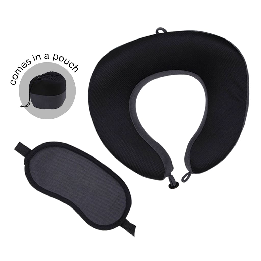 ZABARI - SANTHOME Travel Set (Pillow and Eyemask in Pouch)