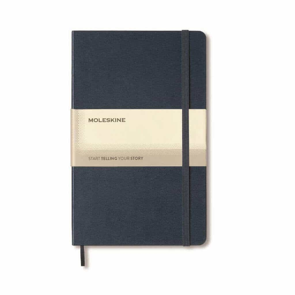 Moleskine Classic Large Ruled Hard Cover Notebook – Navy Blue