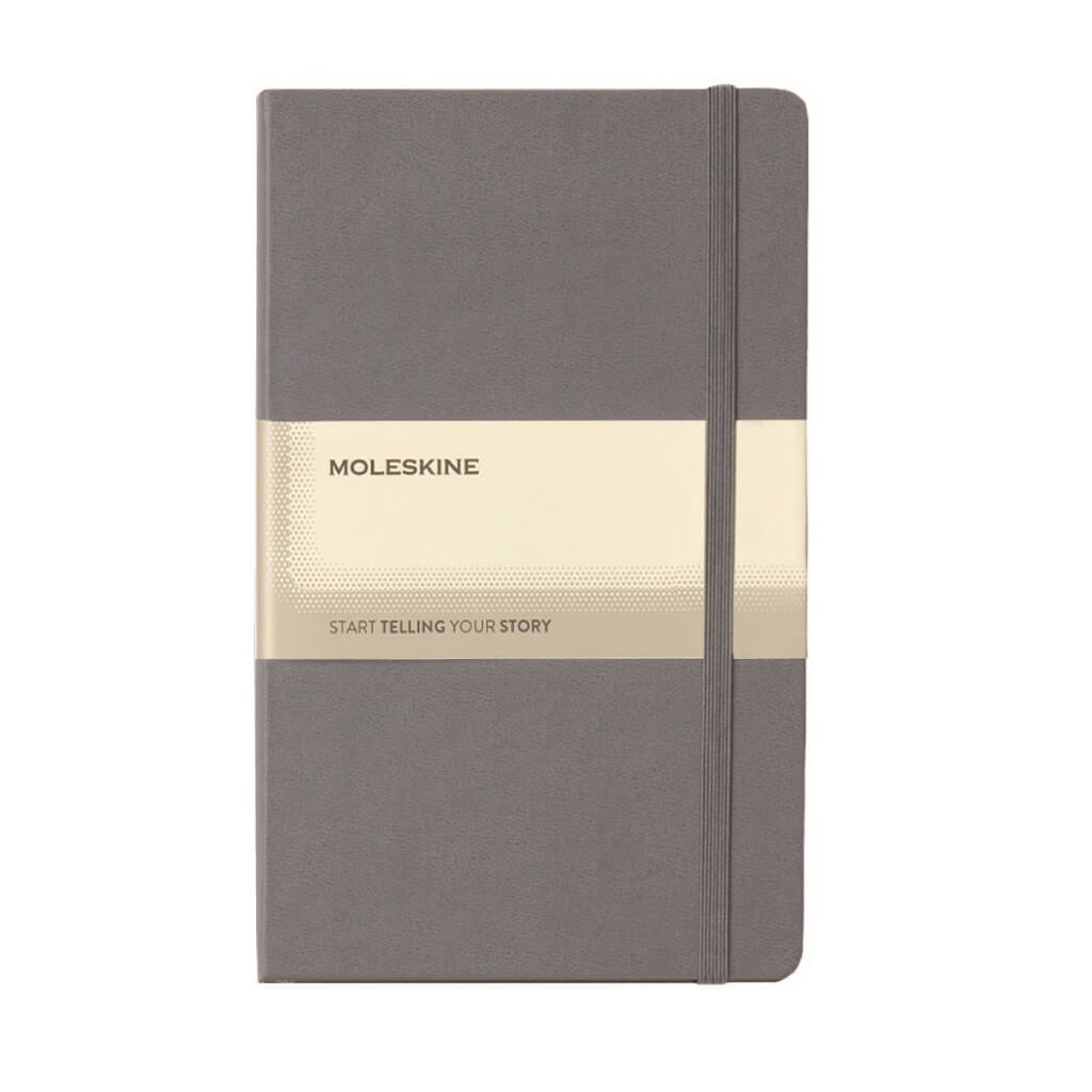 Moleskine Classic Hard Cover Large Ruled Notebook – Slate Grey