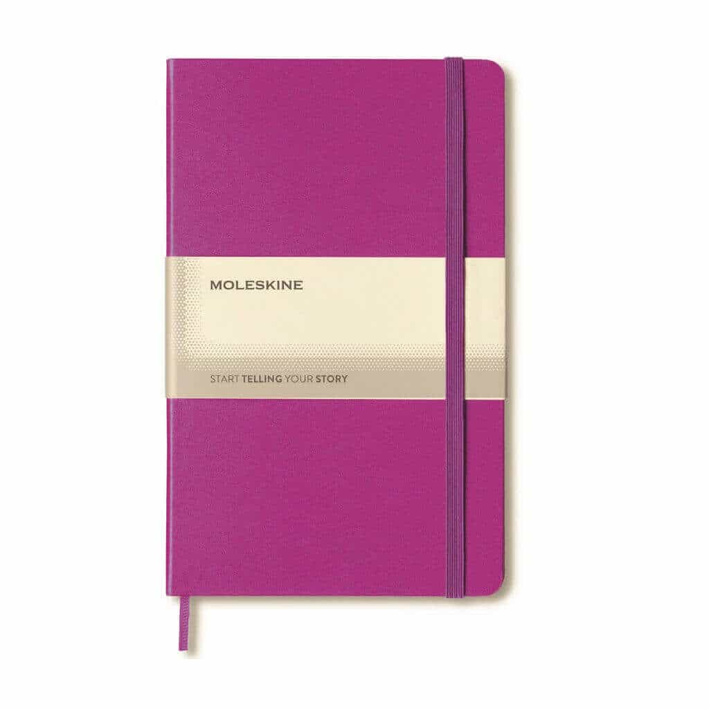 Moleskine Classic Hard Cover Large Ruled Notebook – Orchid Purple