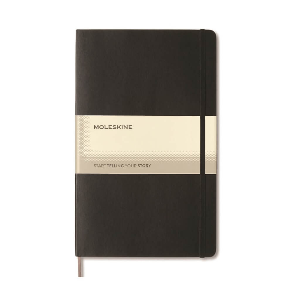 Moleskine Classic Large Ruled Soft Cover Notebook – Black