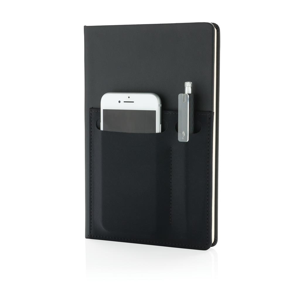 PENZA - A5 Deluxe Notebook With Smart Pockets Black