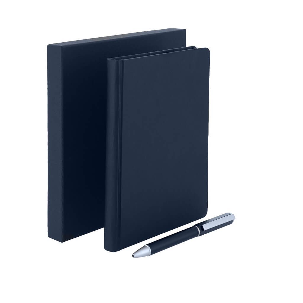 TOMAR – SANTHOME Set Of PU Thermo Notebook And Pen – Blue