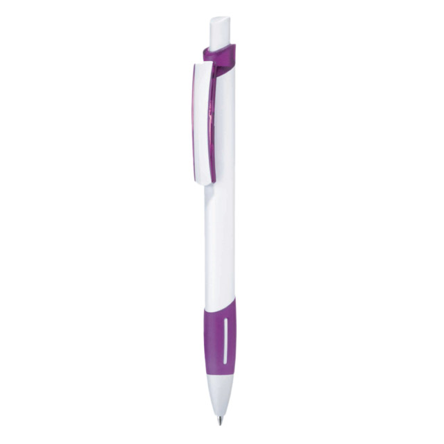 UMA STRIPE Plastic Pen Purple