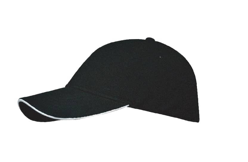 Santhome Nu-Fit® Performance Stretch-Fitted Cap – Black / White