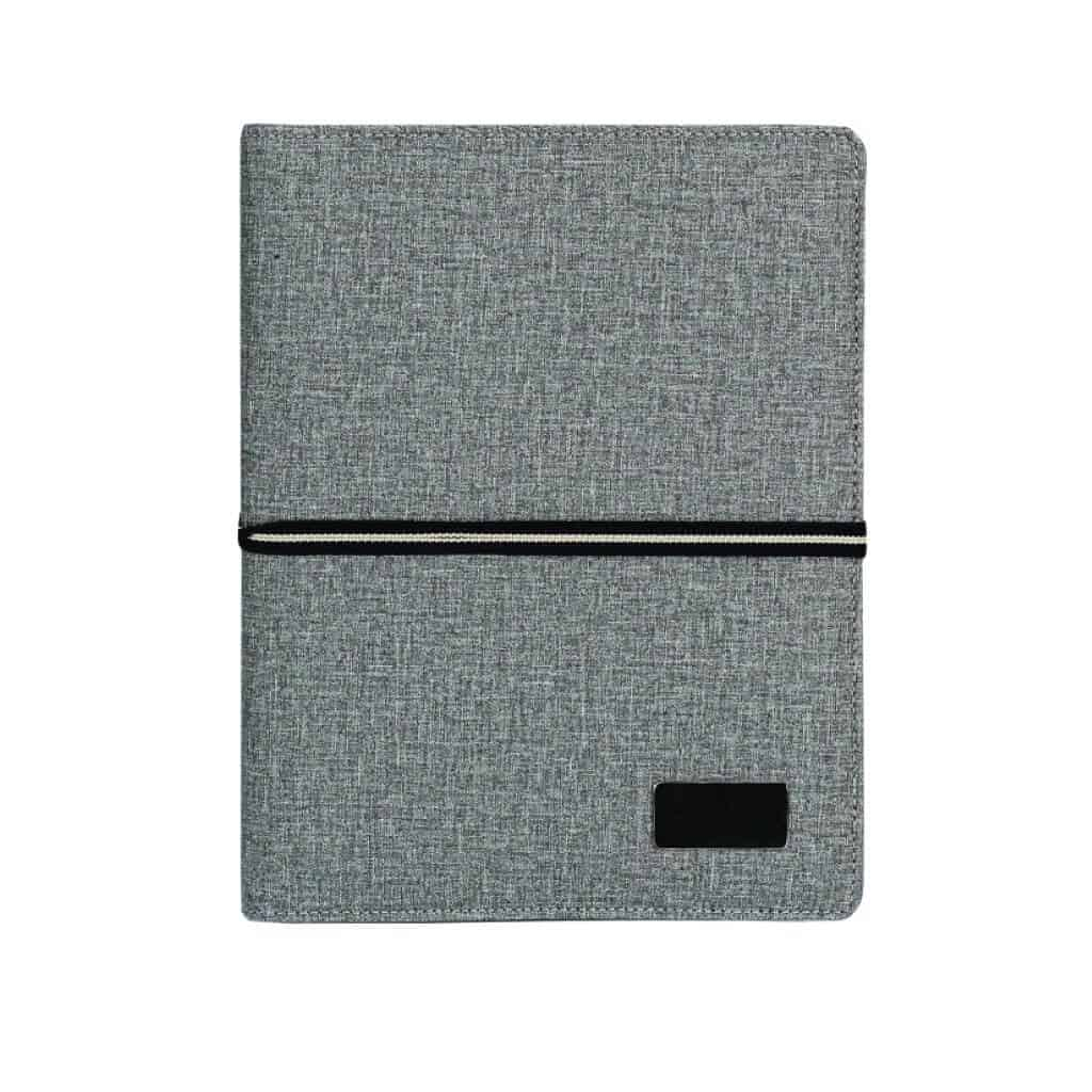 AIGIO - Giftology A5 Notebook Organiser With 10000mAh Powerbank - Grey