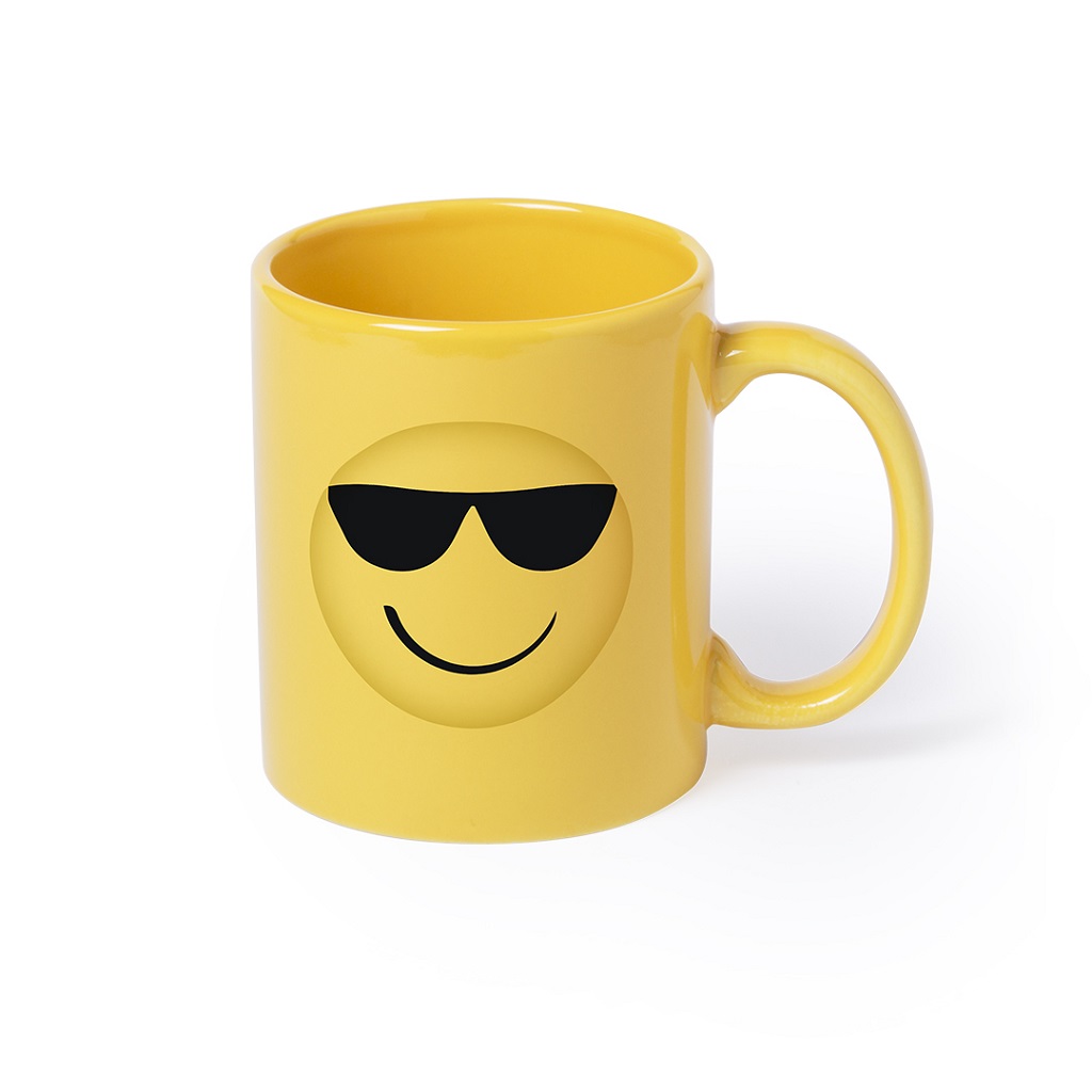 370ml Ceramic Mug With Fun Emoji Designs – Sunglass