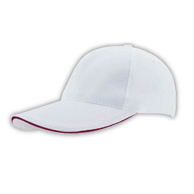 Hans Larsen Sportsman Cap - White / Maroon