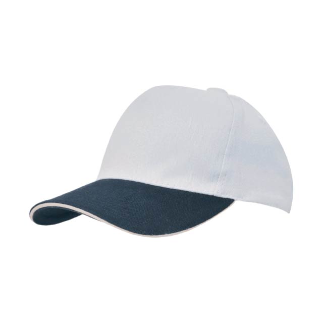 Hans Larsen Cotton Cap-L.Grey/N.Blue