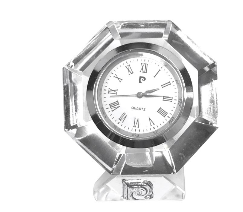 Tuiler – Crystal Hexagon Desk Clock by Pierre Cardin – Small