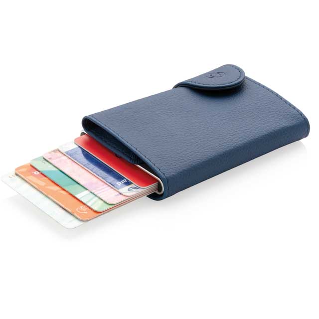 VATRA – c-secure PU RFID Card Holder & Wallet Navy Blue