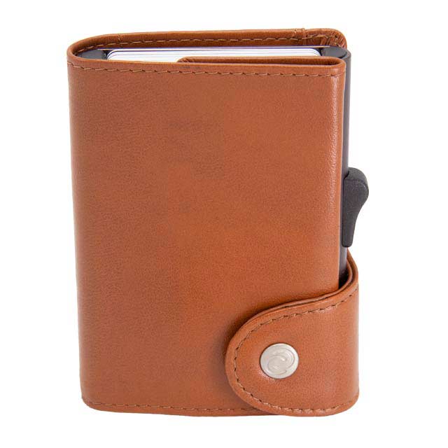 MARALIK – c-secure Classic Italian Leather RFID Wallet Chestnut