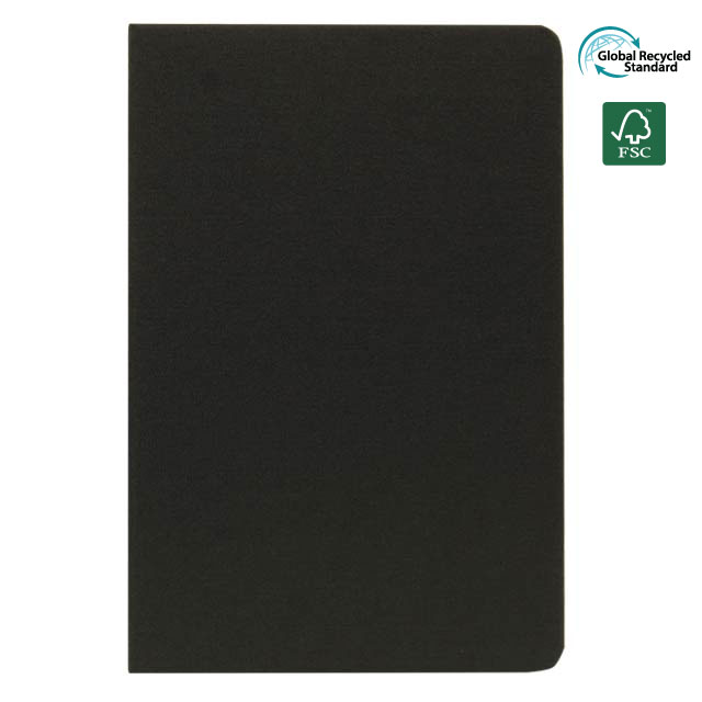 ORSHA - SANTHOME A5 rPET & FSC Certified Notebook - Black (Anti-Microbial)