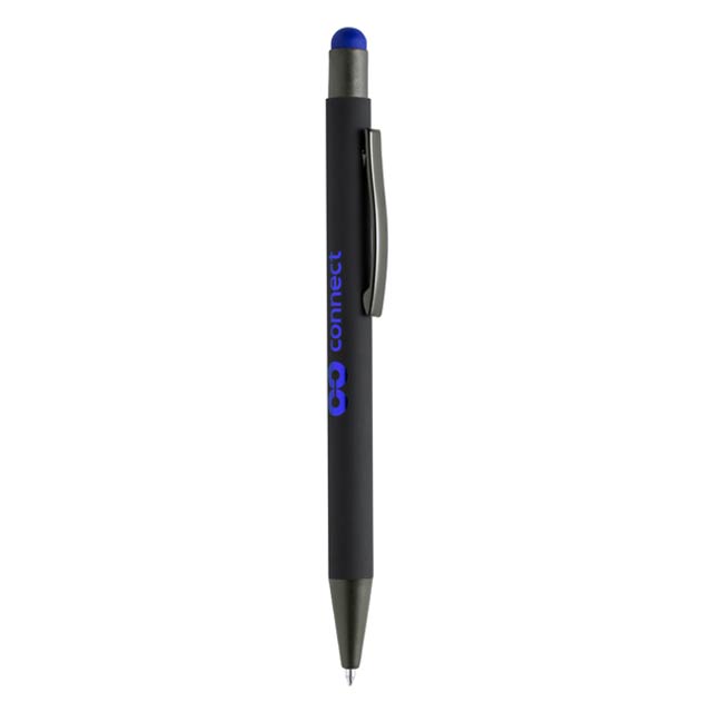 VOJENS – Giftology Metal Soft-touch Ballpen with Stylus – Blue