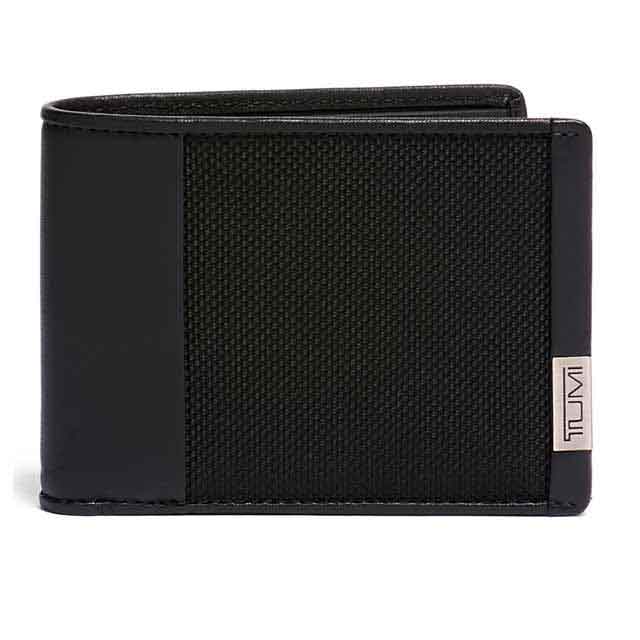 TUMI® - Alpha SLG Double Billfold Wallet - Black Chrome