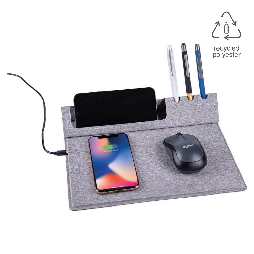 VANI - 10W Wireless Mouse Pad & Desk Organizer