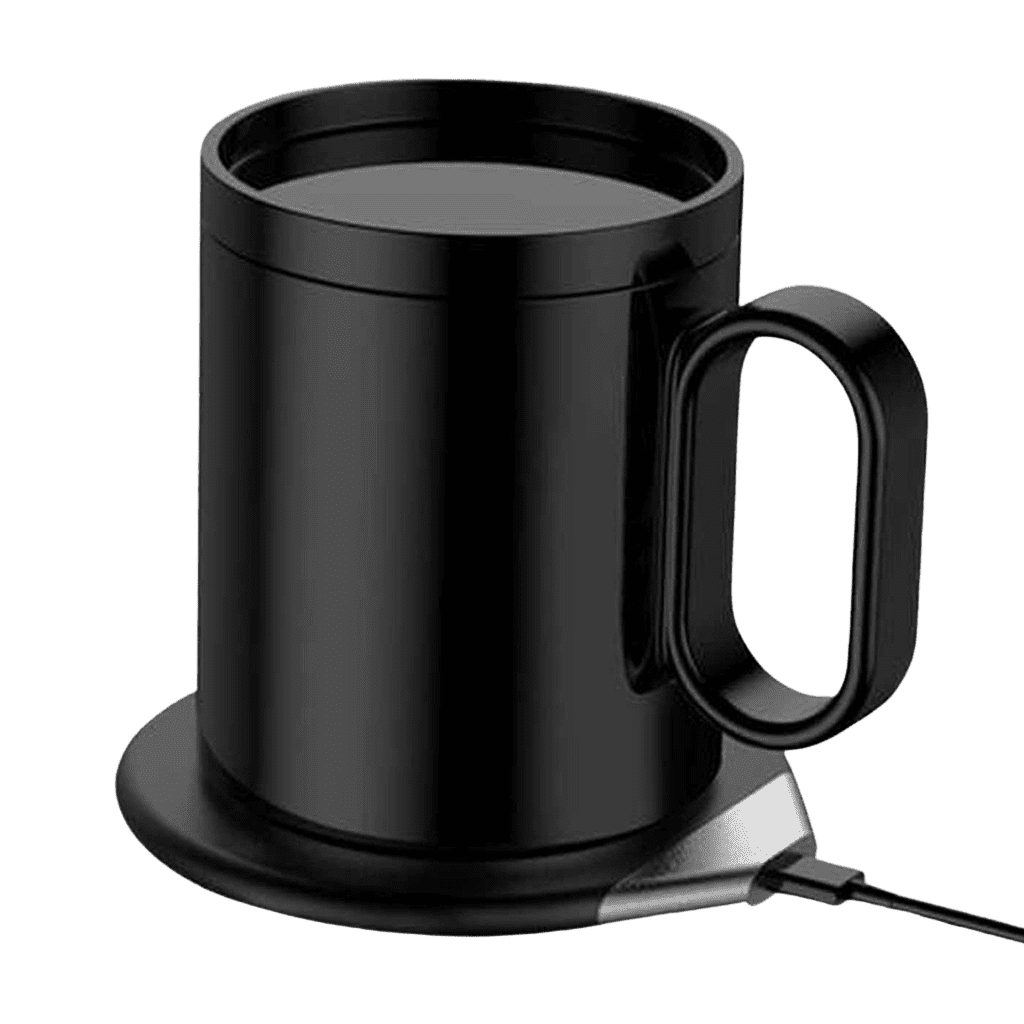 CRIVITS – Smart Mug Warmer with Wireless Charger – Black