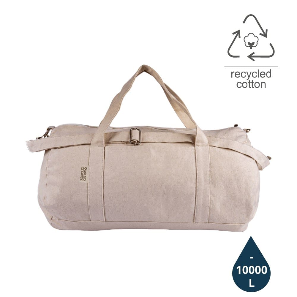 PUEBLA – GRS-certified Recycled Cotton Duffel / Gym Bag – Natural