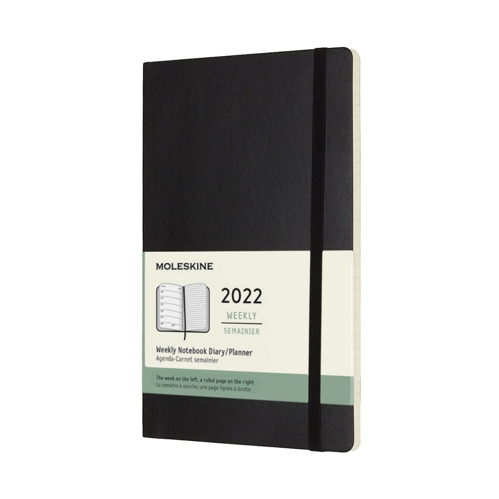 Moleskine 2022 Weekly 12M Planner - Soft Cover - Large