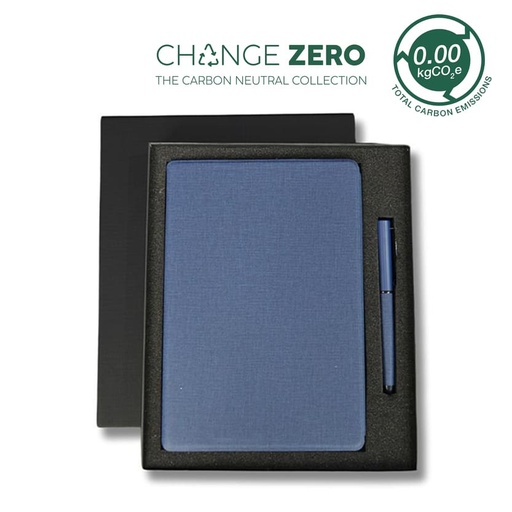 [GSSN 9541] CHANGE ZERO Sustainable Gift Set with Refillable Notebook & Pen - Navy